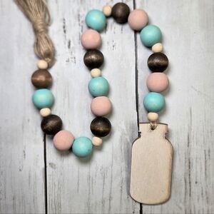 Hamd Painted Rustic Beaded Tassel Decor
